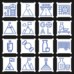 16 pack of intent  lineal web icons set