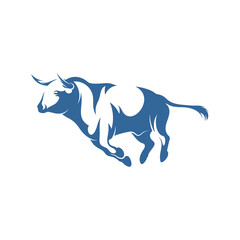 Bull logo vector template, Creative Bull logo design concepts, icon symbol, illustration