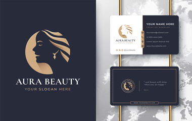 beauty women face logo design