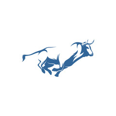 Obraz na płótnie Canvas Bull logo vector template, Creative Bull logo design concepts, icon symbol, illustration