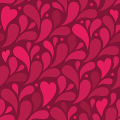 Decorative Background with Hearts. Abstract Seamless Pattern