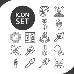 Simple set of relay related lineal icons.