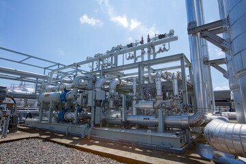 Fototapeta premium Refinery with blue sky