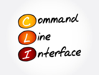 CLI - Command Line Interface acronym, technology concept background