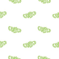 Seamless pattern with hand drawn eco mask. Vector illustration isolated on white background. For interior design, wallpaper, packaging, posters, cards.