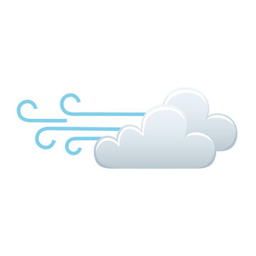 weather cloud wind cold icon isolated image