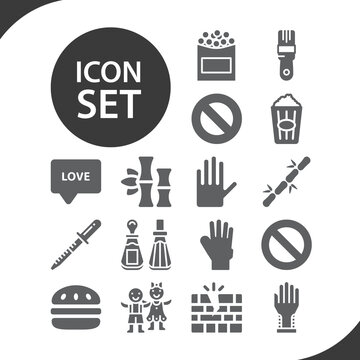 Simple set of chinese related filled icons.