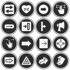 16 pack of reactionary  filled web icons set