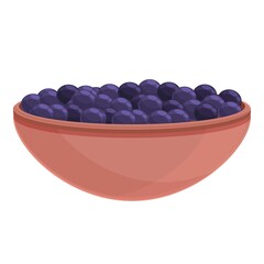 Elderberry harvest icon. Cartoon of elderberry harvest vector icon for web design isolated on white background