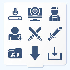 Obraz premium Simple set of 9 icons related to broad