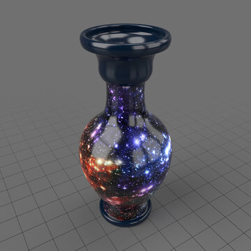 Vase with galaxy pattern