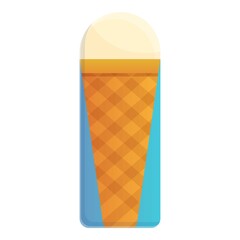 Ice cream tab icon. Cartoon of ice cream tab vector icon for web design isolated on white background