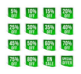 discount labels green pack 03