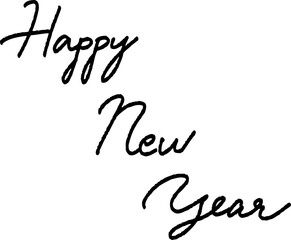 HappyNewYearの手書き文字