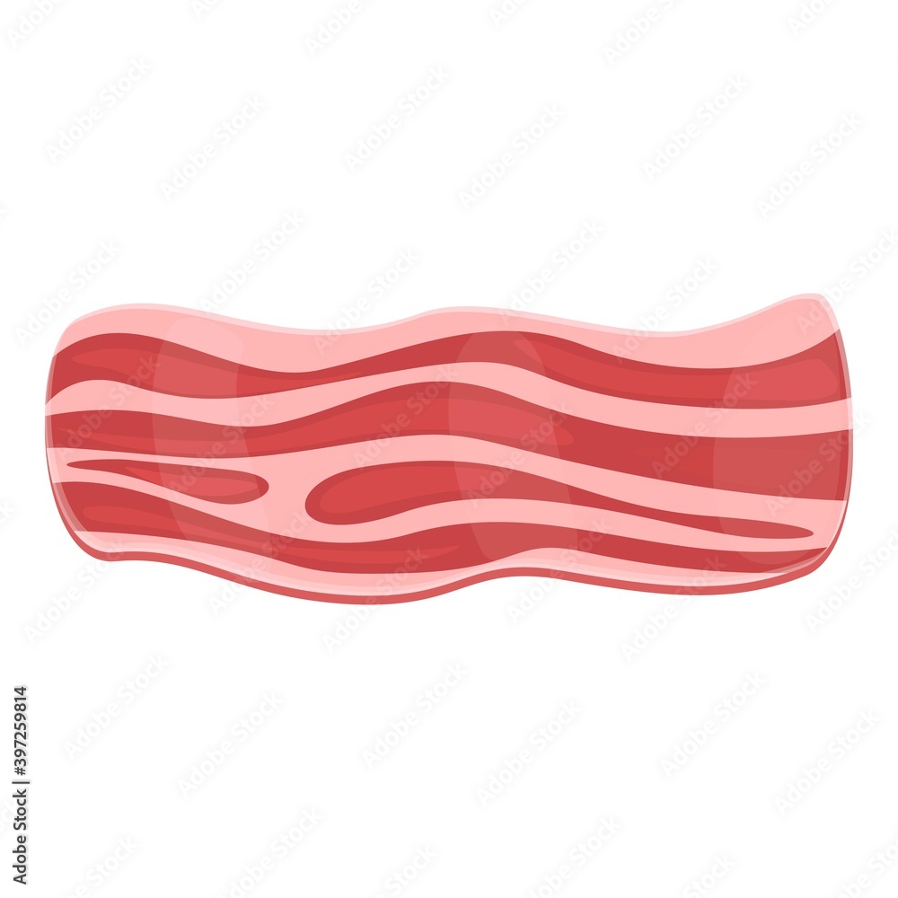 Poster bacon fresh icon. cartoon of bacon fresh vector icon for web design isolated on white background