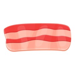 Bacon pork icon. Cartoon of bacon pork vector icon for web design isolated on white background