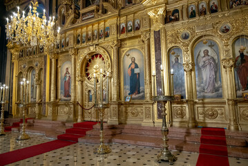 Fototapeta na wymiar Interior view of The Bulgarian St Stephen Church,Istanbul,Turkey