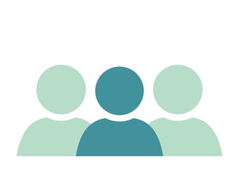 Management Icon. Teamwork management icon. Business team. Company leader, supervisor. Partnership icon. Organization workforce.