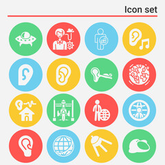 16 pack of external  filled web icons set