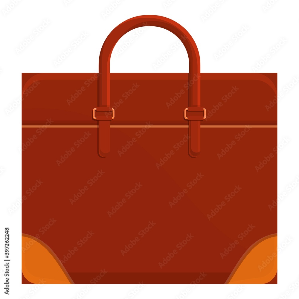 Poster portfolio briefcase icon. cartoon of portfolio briefcase vector icon for web design isolated on whit