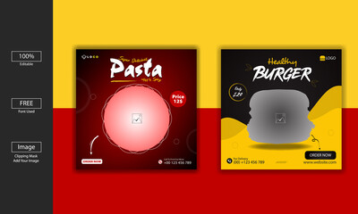 Restaurant Food Social Media Template 