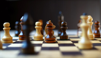 chess pieces on a chessboard