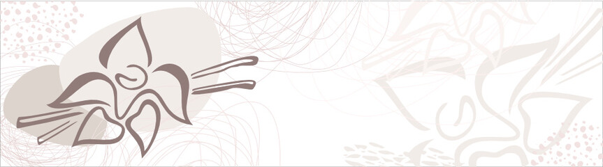 vanilla, vector, logo, symbol, emblem, flowers, seasoning, pastry chef, taste, sweetness, cooking