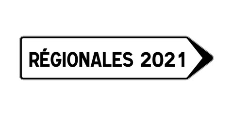 Panneau élections régionales 2021 en France