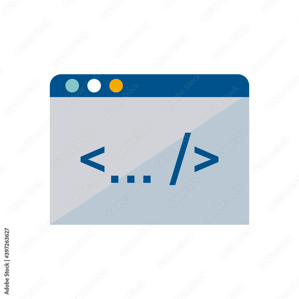 Poster template web page isolated icon
