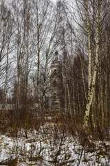 Foto auf Leinwand old Russian church in the woods © Igor