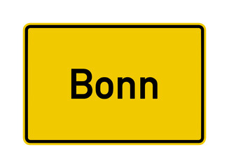 Bonn city limits road sign in Germany
