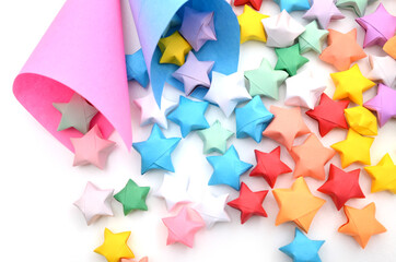 Obraz premium Origami lucky stars