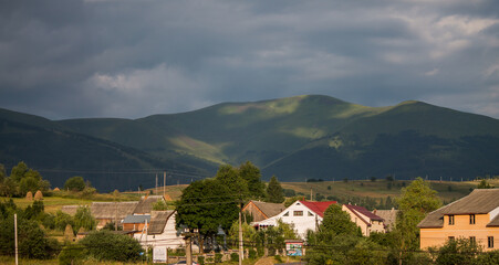 View of the Ukrainian Carpathian Mountains