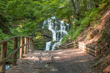 Mountain waterfalls and rivers of Ukraine