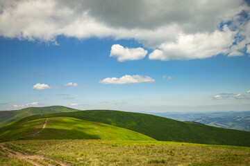 View of the Ukrainian Carpathian Mountains