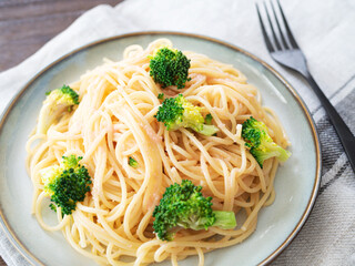 明太子とブロッコリのパスタ