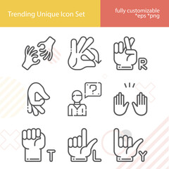 Fototapeta premium Simple set of terminology related lineal icons.