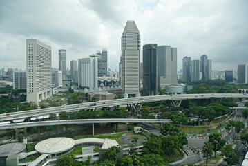 Fototapeta premium View of the city from Singapore Flyer