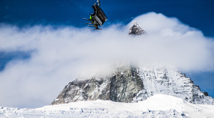 skiing in the Swiss Alps, Matterhorn Glacier paradise