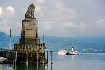 Hafeneinfahrt von Lindau, Bayern, Deutschland