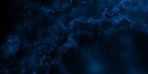 Blue Plexus Line Technology Background