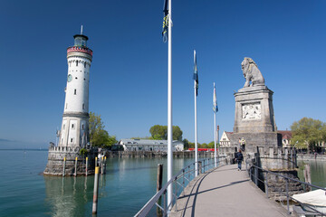 Hafeneinfahrt von Lindau, Bayern, Deutschland