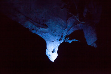 Abstraction from a cave underground