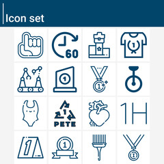 Simple set of handled related lineal icons.