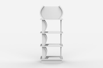 Display stand, retail display stand for product , display stands isolated on white background. 3d illustration