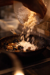 the process of cooking pilaf