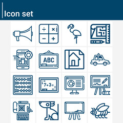 Simple set of elimination related lineal icons.