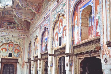 Obraz premium Nawalgarh Havelis, Jhunjhunu, Rajasthan