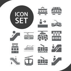 Simple set of indirectly related filled icons.