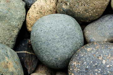 stones on the beach texture background